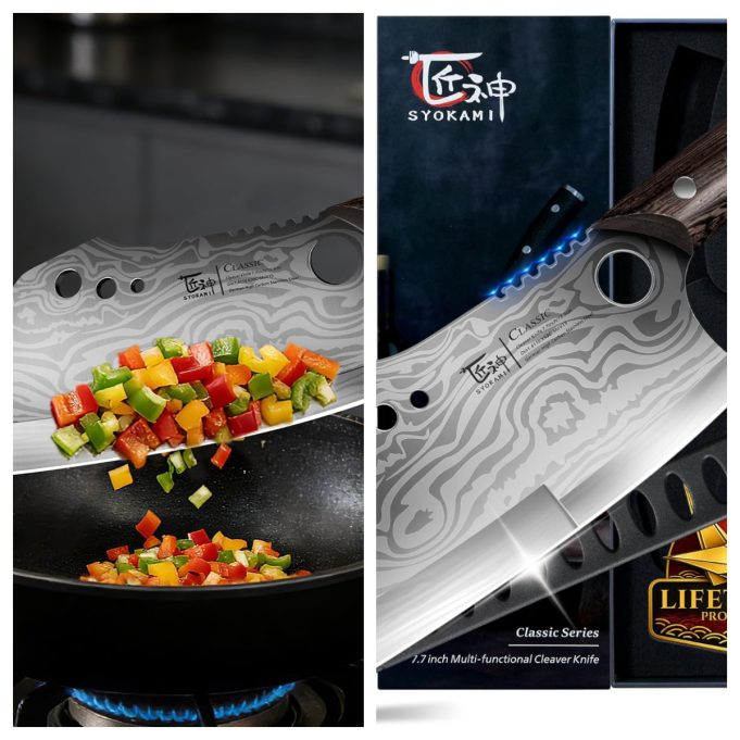 The Multi-Tool of Cleavers: Re-Engineering Versatility with the SYOKAMI 7.7-Inch Dual-Edge Powerhouse
