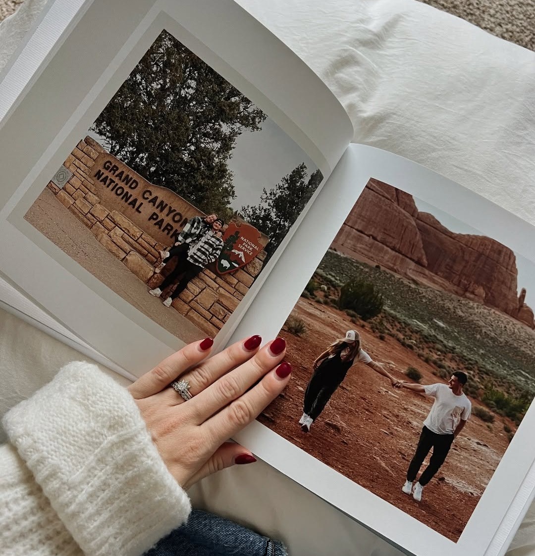 Shutterfly custom hardcover photo book with family vacation images