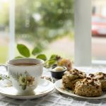 Teabloom double-wall glass travel tumbler with loose-leaf tea