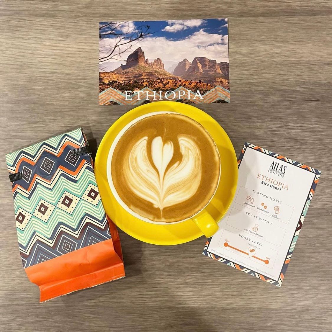 Atlas Coffee Club coffee beans being brewed into a fresh cup at home